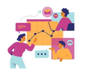 Illustration depicting conducting UX research