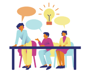 Illustration depicting workshop facilitation